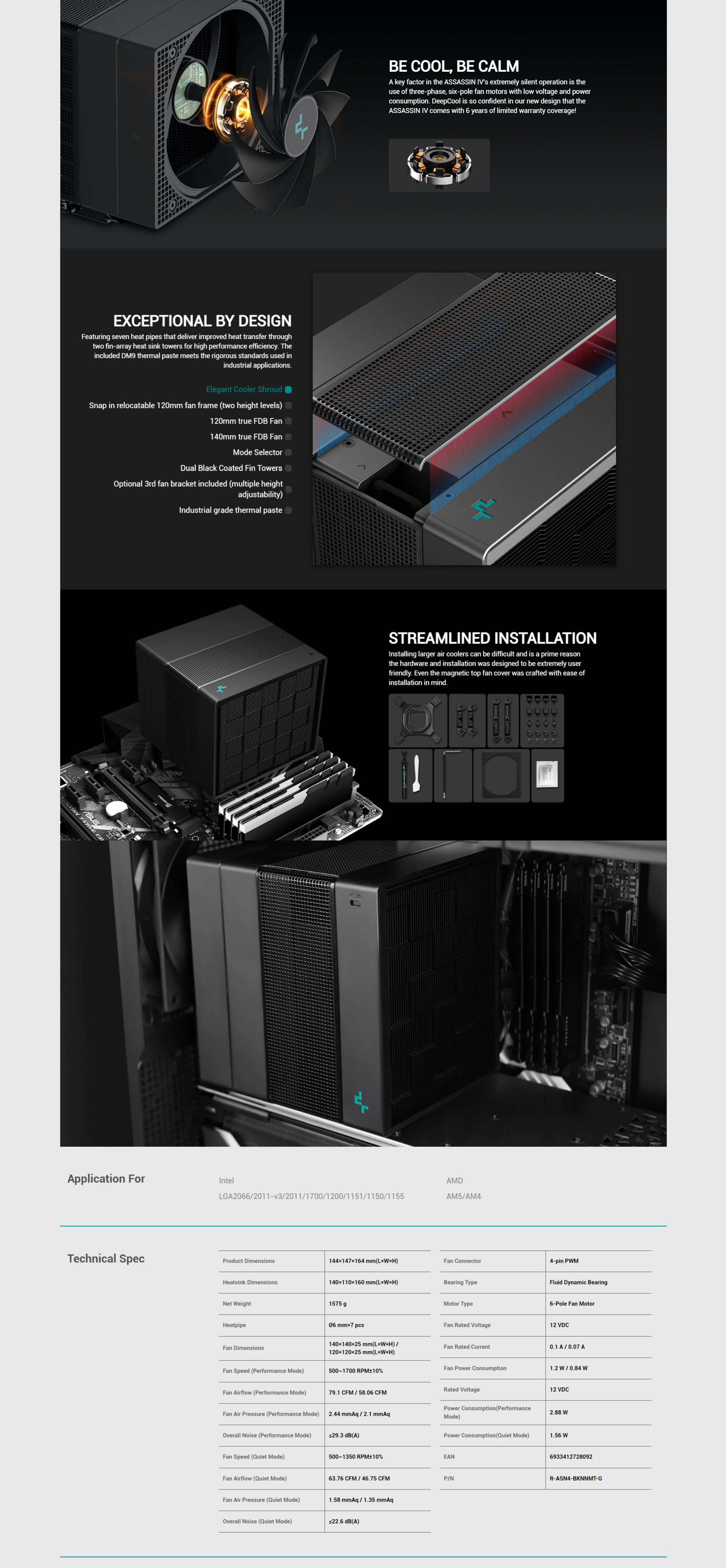 A large marketing image providing additional information about the product DeepCool Assassin IV CPU Cooler - Additional alt info not provided